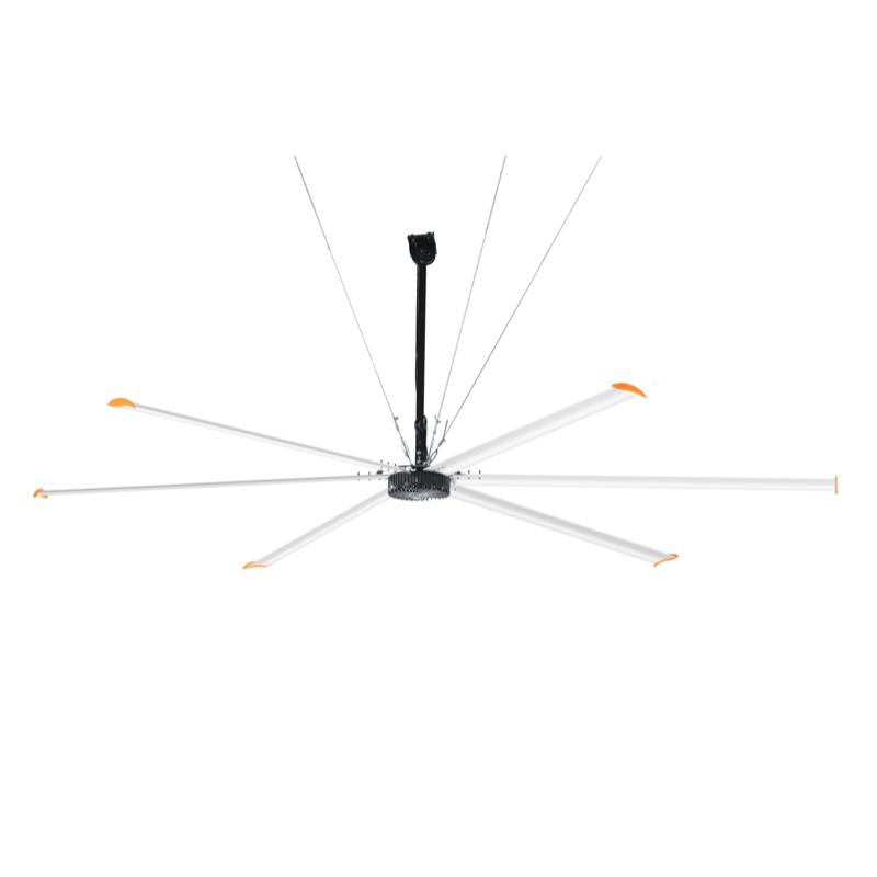 6-blade industrial large fan, white model - HVLS Fan - wrodpress
